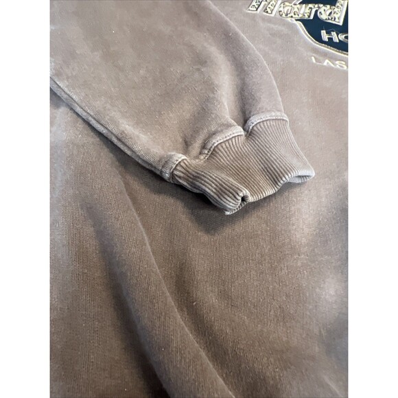 Vintage 90s Hard Rock Hotel Las Vegas Pullover Sweatshirt Cheetah Brown M/L - Picture 7 of 9